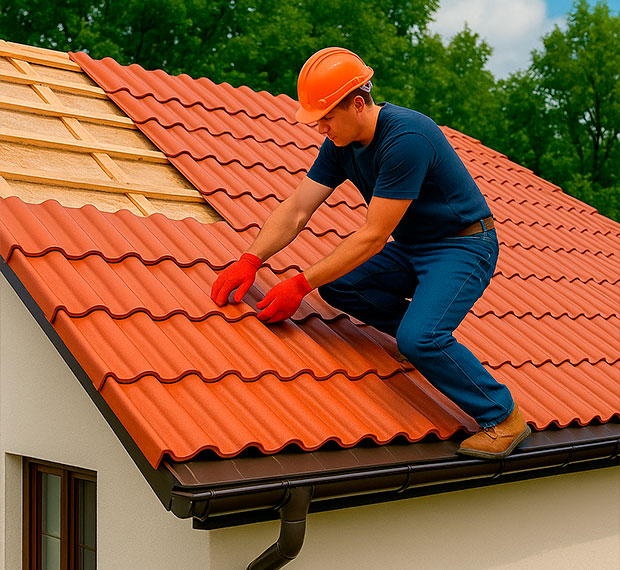 Кровля из керамической черепицы в Истре