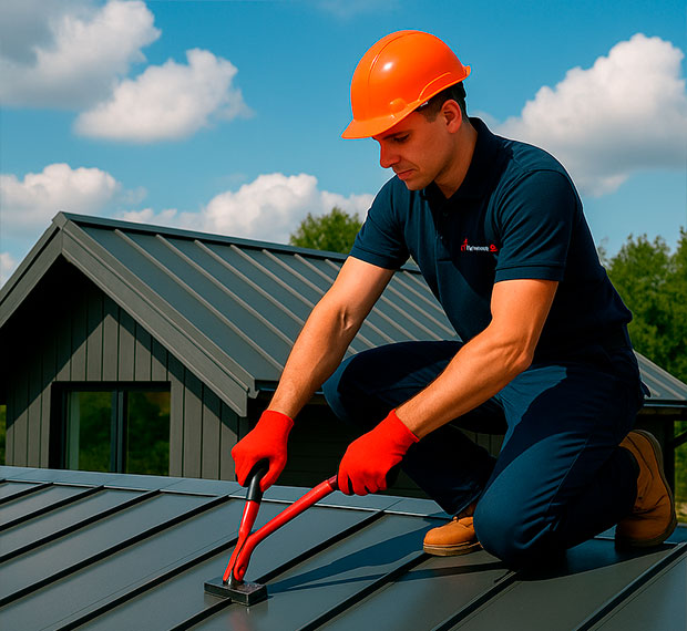 Монтаж фальцевой кровли в Истре