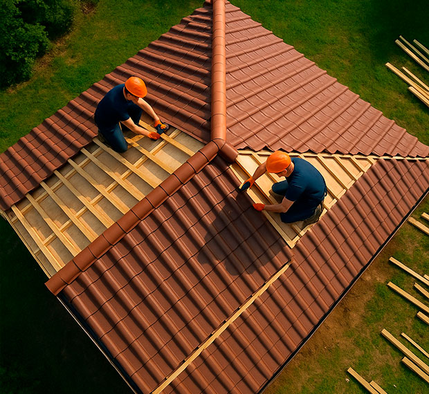 Монтаж 2-скатной крыши в Истре