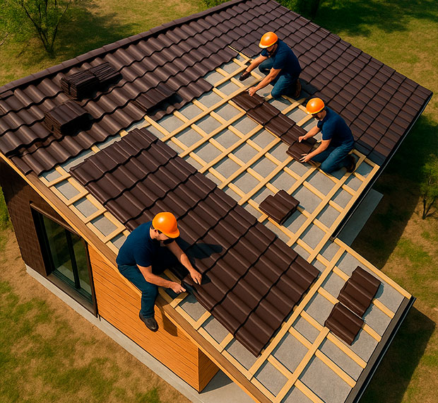 Монтаж 1-скатной крыши в Истре